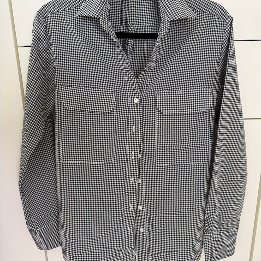 Solid Citizen Black and White Gingham Button-Up Shirt